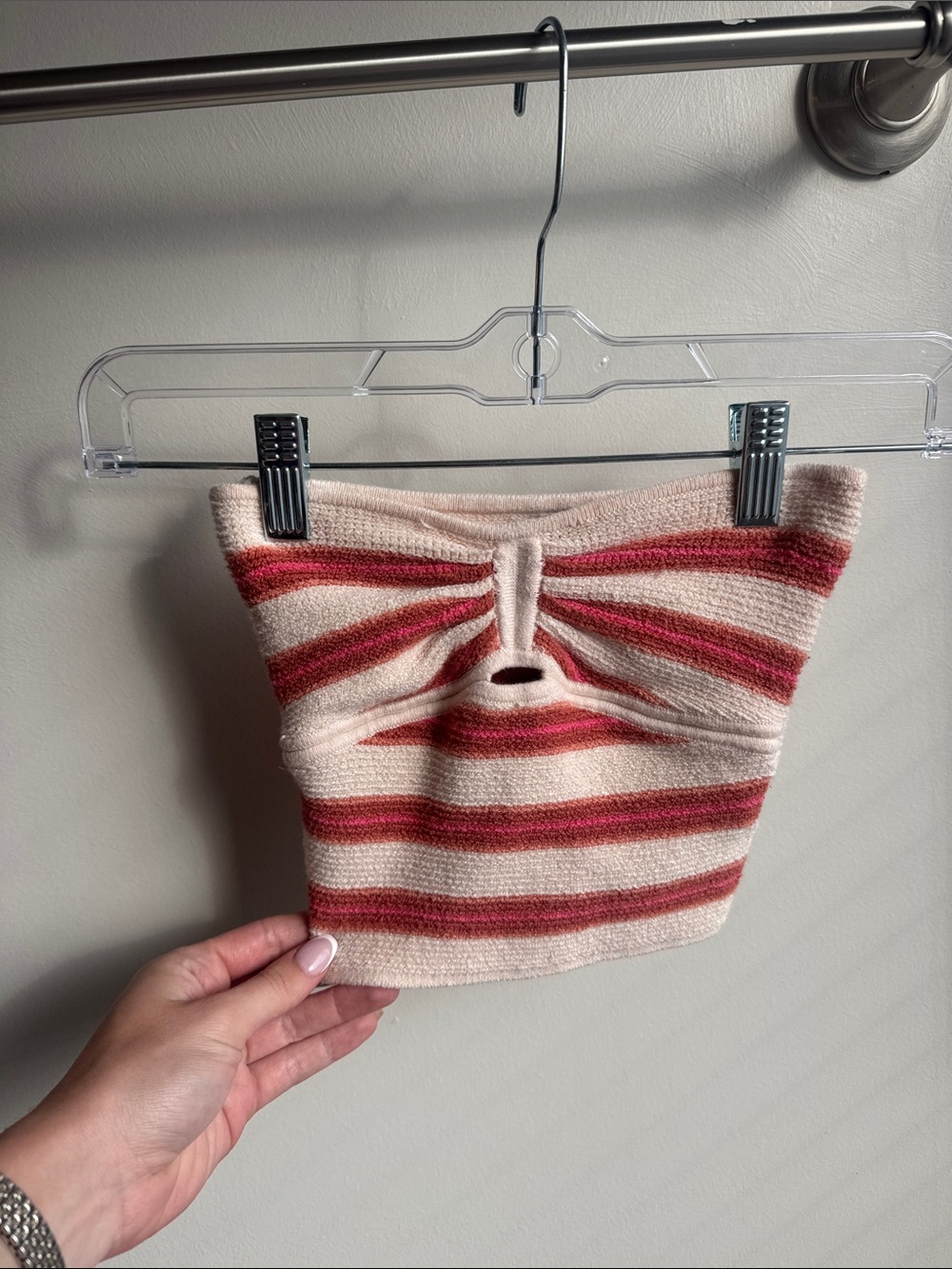 Striped Knit Tube Top